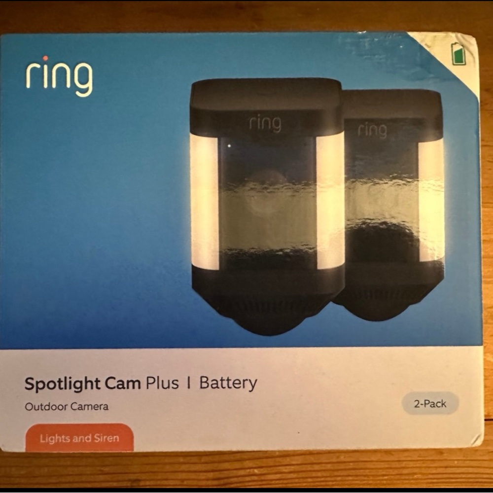 Ring Spotlight Cam Plus Battery 2-Pack - Black